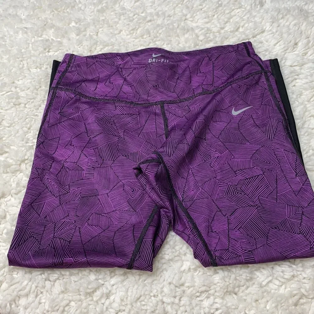 Purple Patterned Nike DriFit Leggings CC5